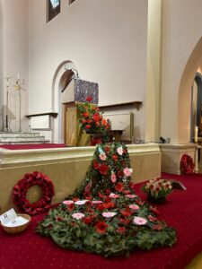Remembrance Day Service display by Cubs